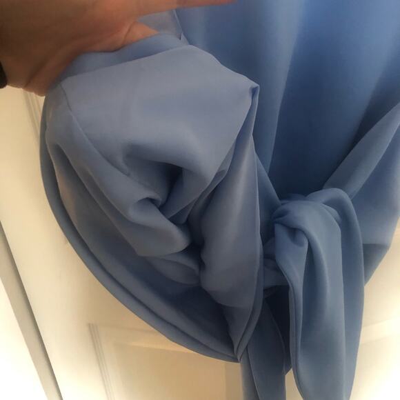 C/Meo Collective Hands On Tie Waist Dress Light Pastel Blue - Picture 8 of 12